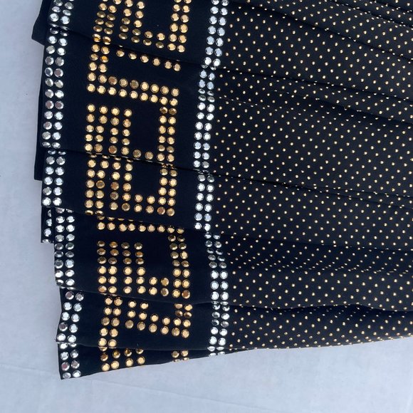 RARE Versace x H&M Studded Pleated Mini Black Skirt - Picture 5 of 9